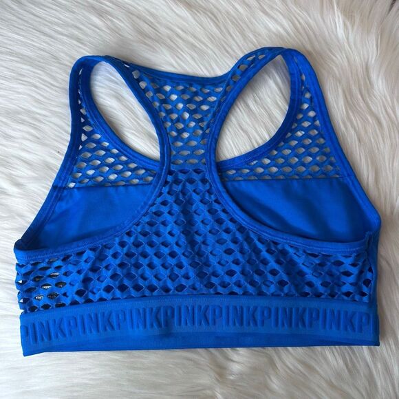 PINK Victoria's Secret ULTIMATE Unlined Mesh Racerback Sports Bra Bralette Size - Picture 2 of 9
